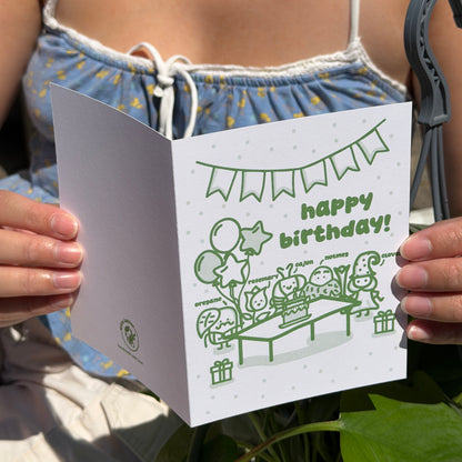 Birthday card that says happy birthday
