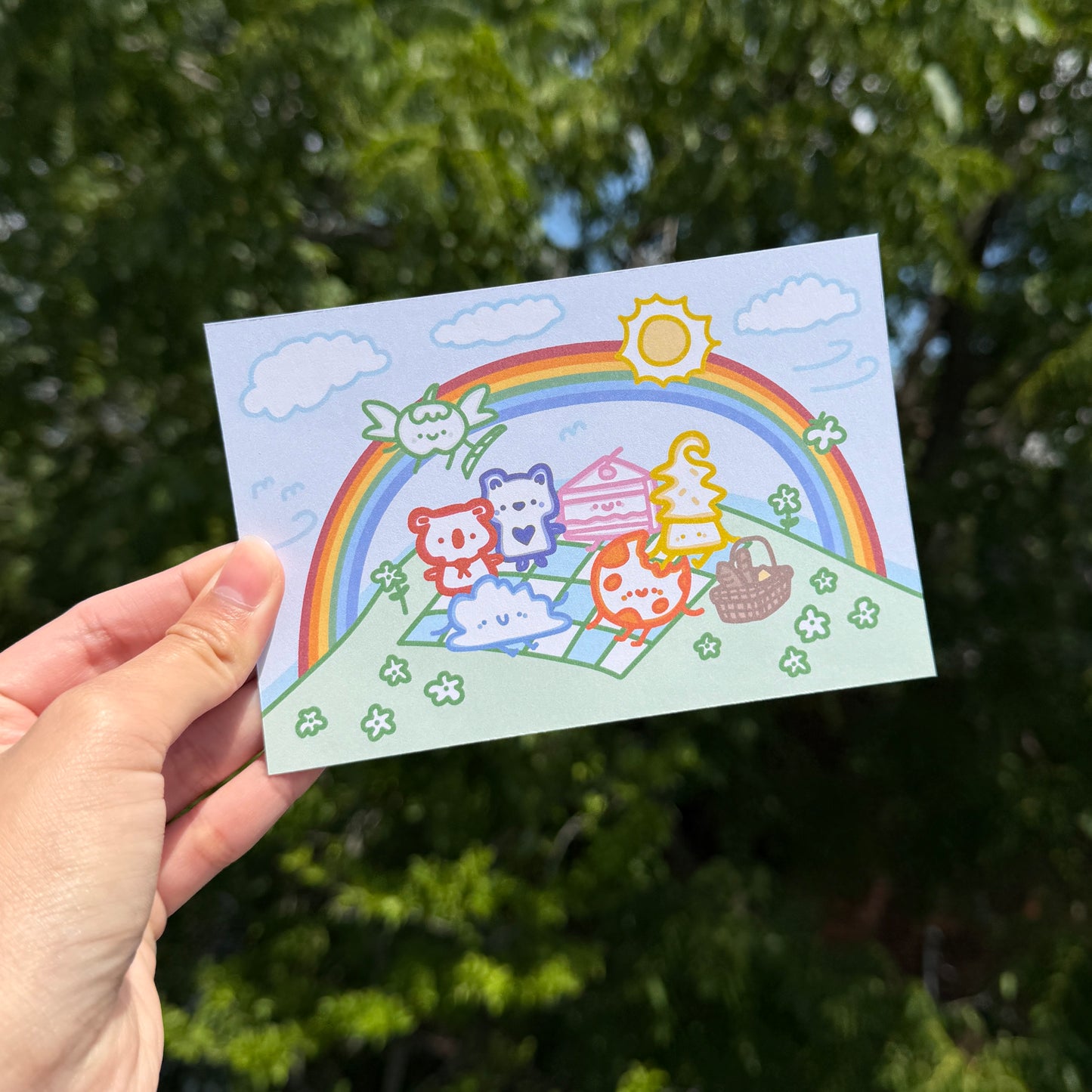 Rainbow Picnic (Postcard)